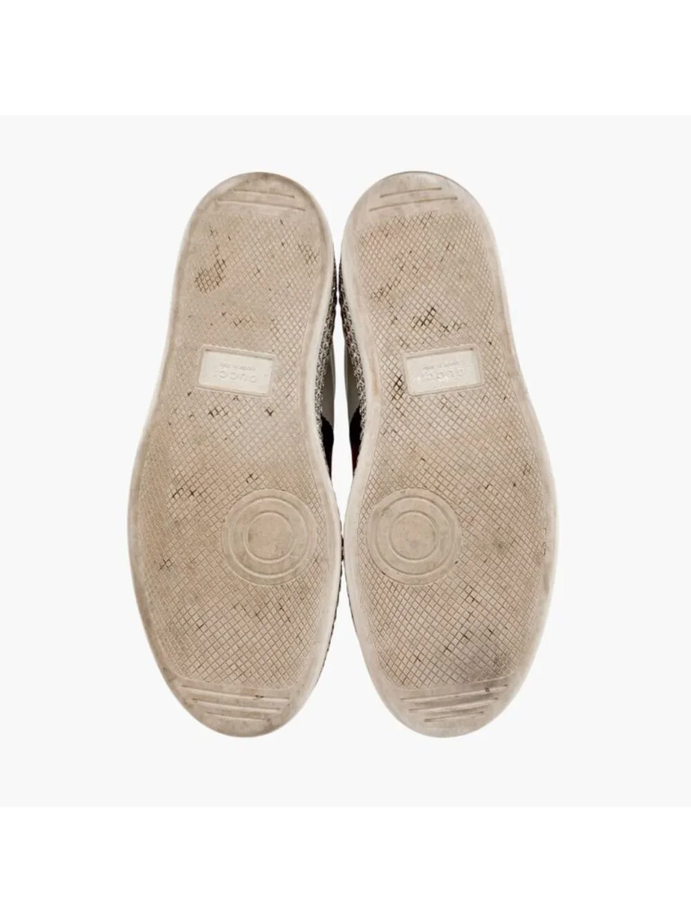 Gucci Ace Crystal Platform Leather Sneakers White Leather Size 37 US 7 Women’s